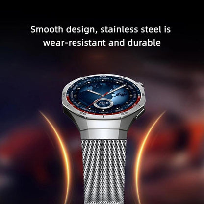 Magnetic Woven I-Shaped Stainless Steel Watch Band, For Huawei Watch GT 5 Pro 46mm