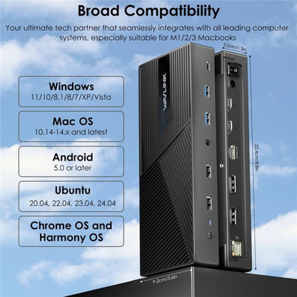 WAVLINK UG69PD27 USB-C KVM Exchanger Hub Adapter DisplayLink 4K Monitor Docking Station