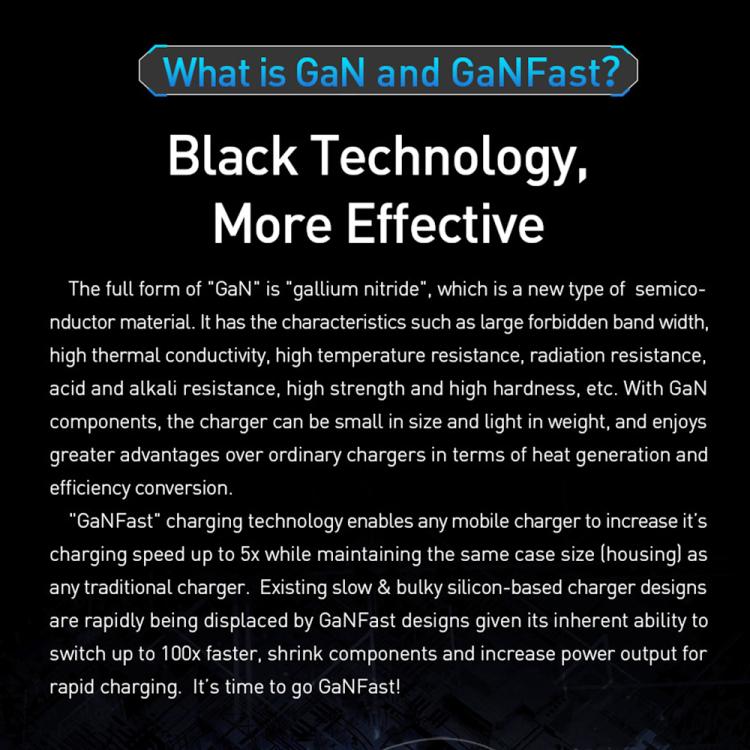 TE-PD45 GaN 45W PD3.0 / Type-C + USB 3.0 Charger with Type-C to Type-C Data Cable, UK  Plug