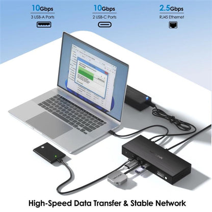 WAVLINK UG75PD5-3H2D2 For Mac M1 / M2 / M3 / M4 / Windows DisplayLink-7400 Docking Station