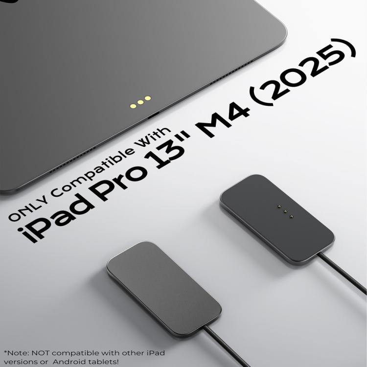 For iPad Pro 13 2025 Fast Charging Smart PIN Magnetic Charger Wireless Charging Pad with Type-C Cable, For iPad Pro 13 2025