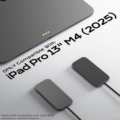 For iPad Pro 13 2025 Fast Charging Smart PIN Magnetic Charger Wireless Charging Pad with Type-C Cable, For iPad Pro 13 2025