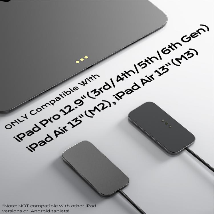 For iPad Pro 12.9 / Air 13 Fast Charging Smart PIN Magnetic Charger Wireless Charging Pad with Type-C Cable, For iPad Pro 12.9 / Air 13