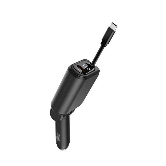 Chargeur de voiture rapide A25 QC3.0 / PD36W avec câble, A25 (blanc), A25 (noir), A25 (gris)