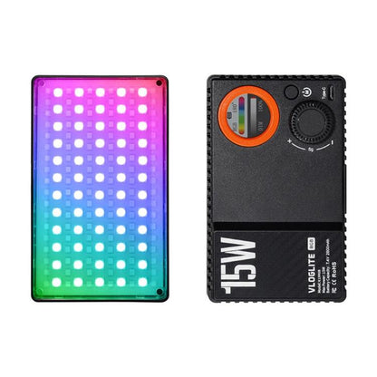 VLOGLITE K15RGB Photography Studio Camera Lamp 15W Full Color Fill Light RGB LED Video Light, K15RGB