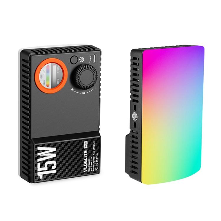VLOGLITE K15RGB Photography Studio Camera Lamp 15W Full Color Fill Light RGB LED Video Light, K15RGB