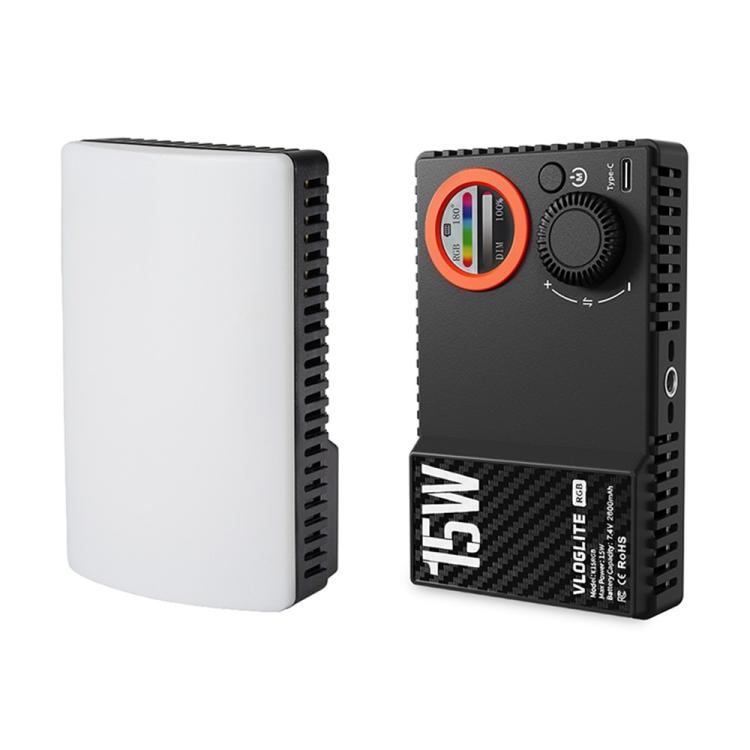 VLOGLITE K15RGB Photography Studio Camera Lamp 15W Full Color Fill Light RGB LED Video Light, K15RGB