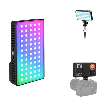 VLOGLITE K15RGB Photography Studio Camera Lamp 15W Full Color Fill Light RGB LED Video Light, K15RGB