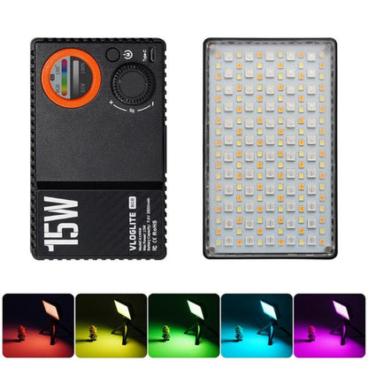 VLOGLITE K15RGB Photography Studio Camera Lamp 15W Full Color Fill Light RGB LED Video Light, K15RGB