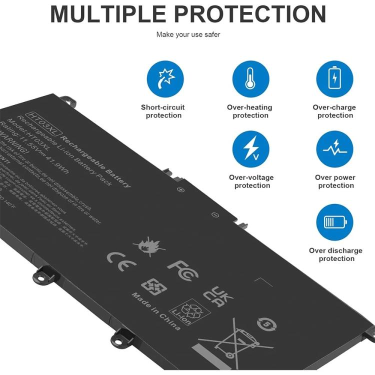 Remplacement de batterie d'ordinateur portable pour HP Pavilion 14 15 17 15-CS 15-DA 15-DB 15-DW Series, HT03XL