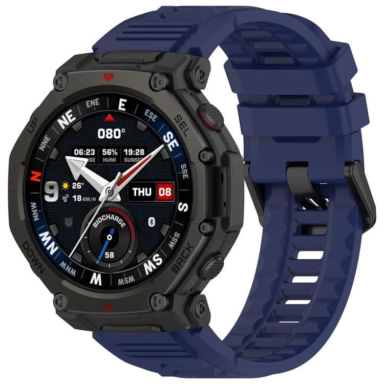 Quick Release Buckle Sport Silicone Watch Band, For Amazfit T-Rex 3 Pro 48mm