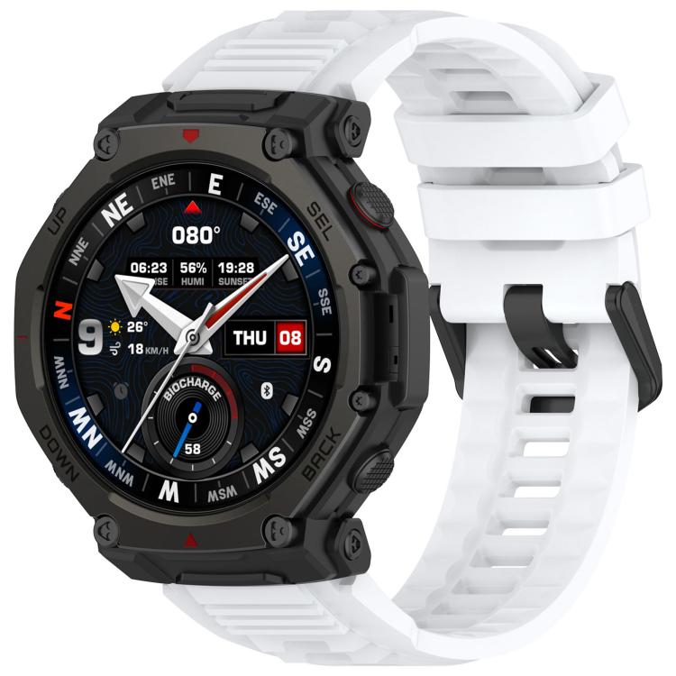 Quick Release Buckle Sport Silicone Watch Band, For Amazfit T-Rex 3 Pro 48mm