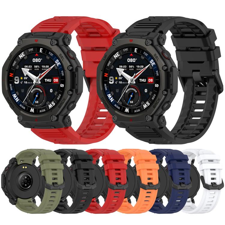 Quick Release Buckle Sport Silicone Watch Band, For Amazfit T-Rex 3 Pro 48mm