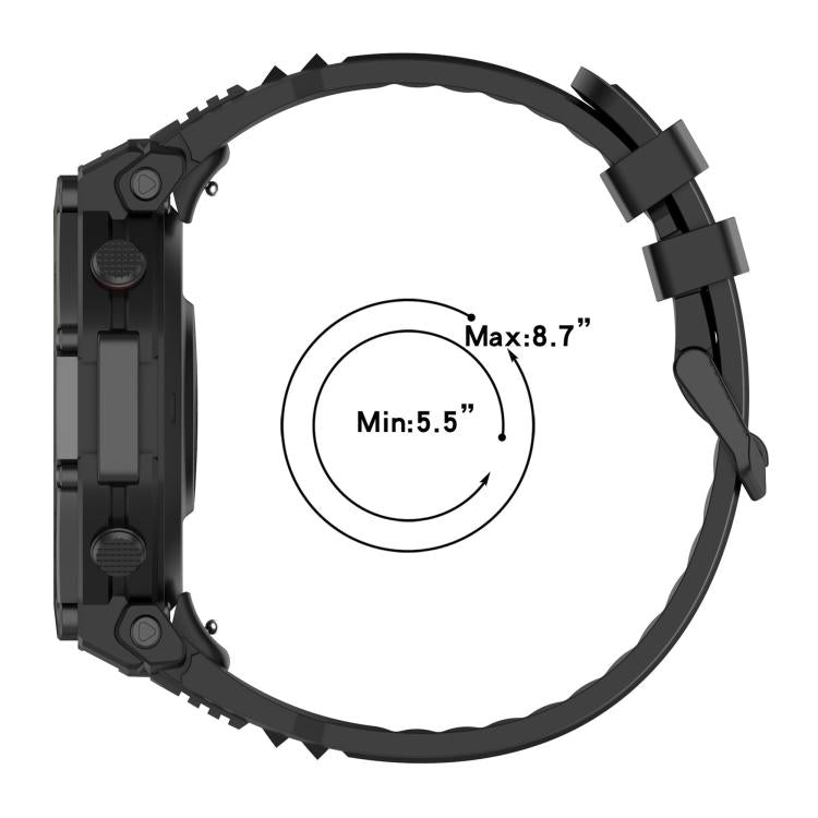 Quick Release Buckle Sport Silicone Watch Band, For Amazfit T-Rex 3 Pro 48mm