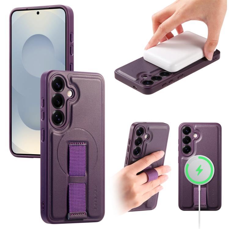 CaseNeo Finger Grip Strap MagSafe Back Phone Case, For Samsung Galaxy S25 Edge 5G, For Samsung Galaxy S25 Ultra 5G, For Samsung Galaxy S24 / S25 5G, For Samsung Galaxy S24+ / S25+ 5G