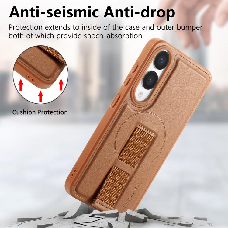 CaseNeo Finger Grip Strap MagSafe Back Phone Case, For Samsung Galaxy S25 Edge 5G, For Samsung Galaxy S25 Ultra 5G, For Samsung Galaxy S24 / S25 5G, For Samsung Galaxy S24+ / S25+ 5G