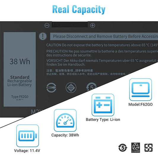 Laptop Battery For Dell Inspiron 5370 13-7370 7380 7373 P87G F62G0, F62G0