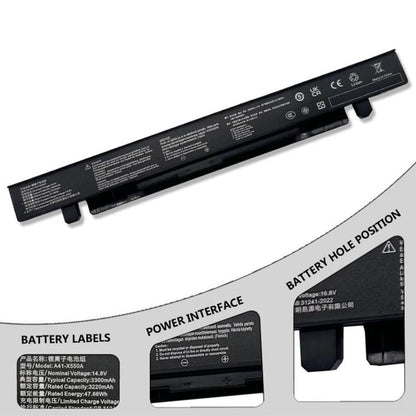 Battery for Asus R510C X550C X550L X550J R510L X550CA, A41-X550A