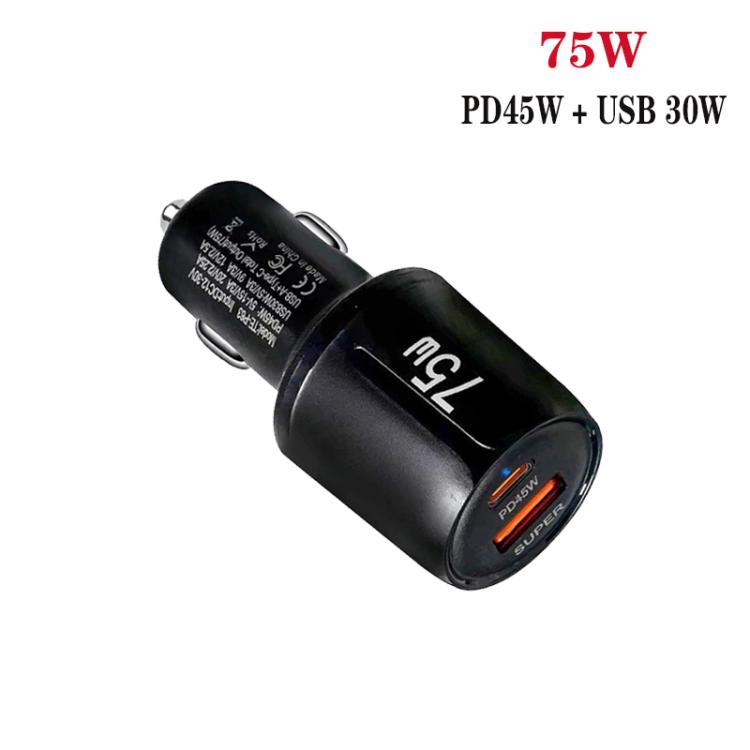 TE-P63 PD45W USB-C+USB 3.0 Multi Compatibility Protocol Car Charger, TE-P63