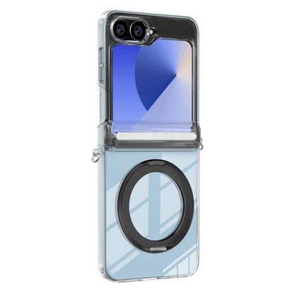 Aluminum Alloy Holder MagSafe Crystal Hinge Phone Case, For Galaxy Z Flip 8 5G, For Galaxy Z Fold7, For Galaxy Flip7 5G, For Galaxy Z Fold6, For Galaxy Z Fold5, For Galaxy Z Flip5 /6 /7 FE