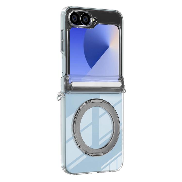 Aluminum Alloy Holder MagSafe Crystal Hinge Phone Case, For Galaxy Z Flip 8 5G, For Galaxy Z Fold7, For Galaxy Flip7 5G, For Galaxy Z Fold6, For Galaxy Z Fold5, For Galaxy Z Flip5 /6 /7 FE