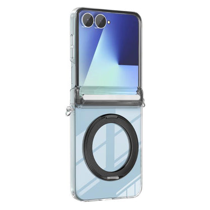 Aluminum Alloy Holder MagSafe Crystal Hinge Phone Case, For Galaxy Z Flip 8 5G, For Galaxy Z Fold7, For Galaxy Flip7 5G, For Galaxy Z Fold6, For Galaxy Z Fold5, For Galaxy Z Flip5 /6 /7 FE