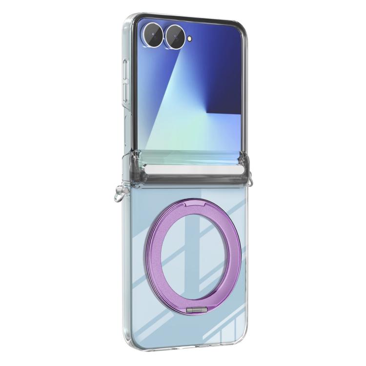 Aluminum Alloy Holder MagSafe Crystal Hinge Phone Case, For Galaxy Z Flip 8 5G, For Galaxy Z Fold7, For Galaxy Flip7 5G, For Galaxy Z Fold6, For Galaxy Z Fold5, For Galaxy Z Flip5 /6 /7 FE