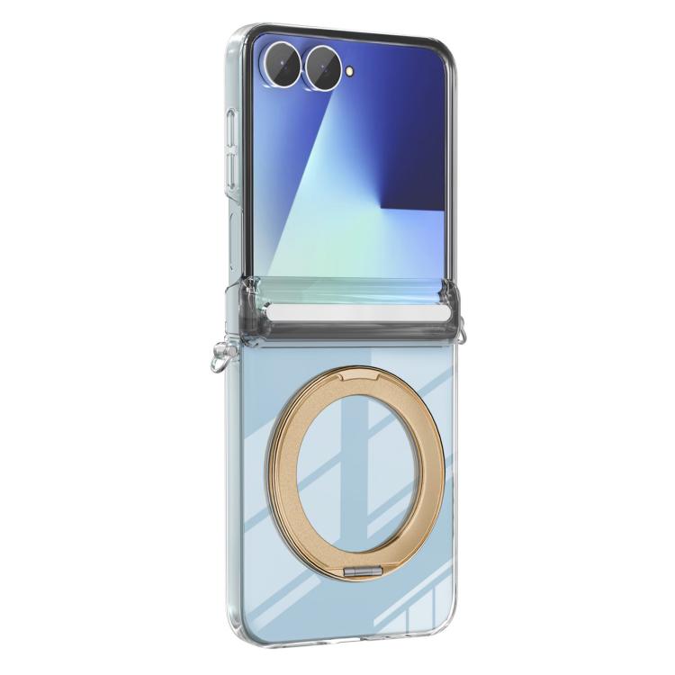 Aluminum Alloy Holder MagSafe Crystal Hinge Phone Case, For Galaxy Z Flip 8 5G, For Galaxy Z Fold7, For Galaxy Flip7 5G, For Galaxy Z Fold6, For Galaxy Z Fold5, For Galaxy Z Flip5 /6 /7 FE