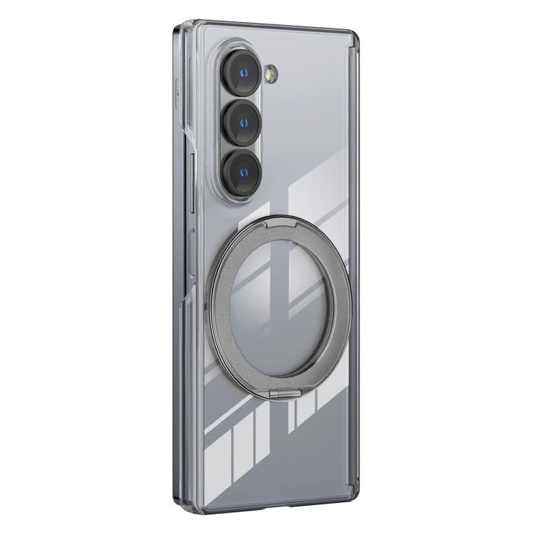 Aluminum Alloy Holder MagSafe Crystal Hinge Phone Case, For Galaxy Z Flip 8 5G, For Galaxy Z Fold7, For Galaxy Flip7 5G, For Galaxy Z Fold6, For Galaxy Z Fold5, For Galaxy Z Flip5 /6 /7 FE