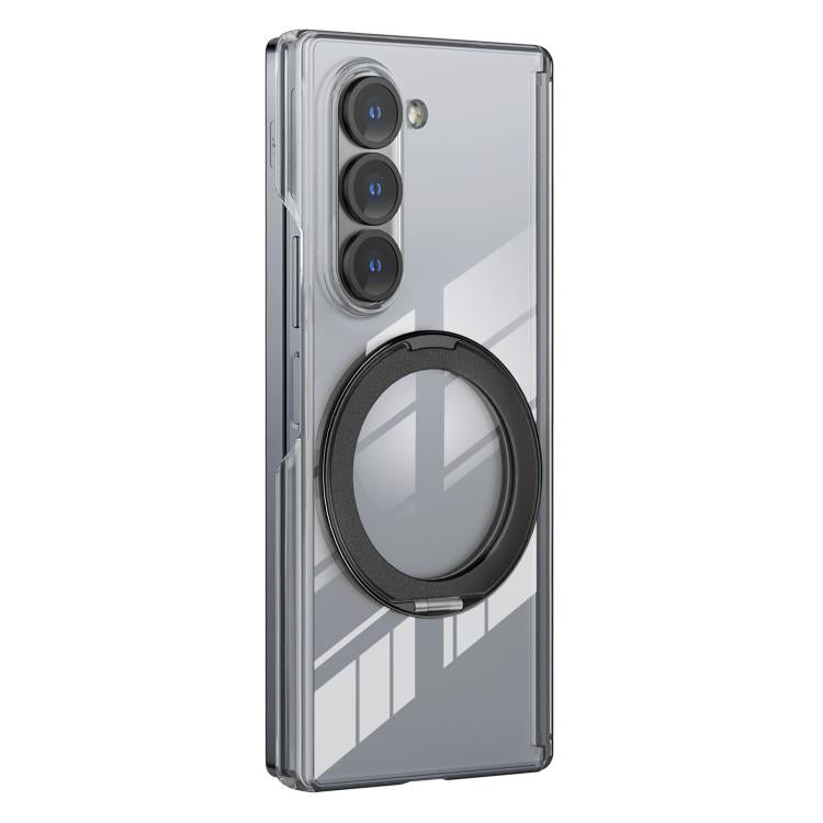 Aluminum Alloy Holder MagSafe Crystal Hinge Phone Case, For Galaxy Z Flip 8 5G, For Galaxy Z Fold7, For Galaxy Flip7 5G, For Galaxy Z Fold6, For Galaxy Z Fold5, For Galaxy Z Flip5 /6 /7 FE