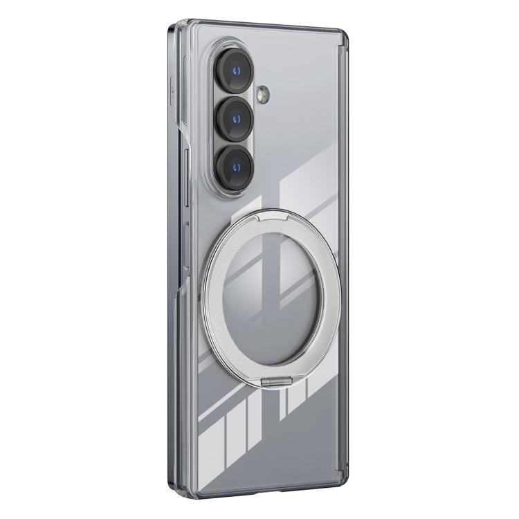 Aluminum Alloy Holder MagSafe Crystal Hinge Phone Case, For Galaxy Z Flip 8 5G, For Galaxy Z Fold7, For Galaxy Flip7 5G, For Galaxy Z Fold6, For Galaxy Z Fold5, For Galaxy Z Flip5 /6 /7 FE