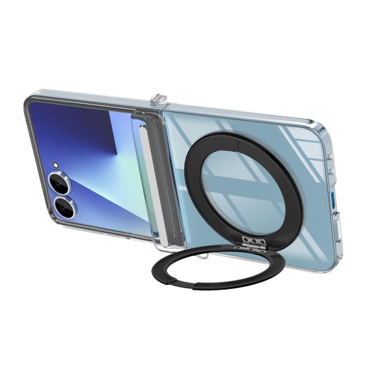 Aluminum Alloy Holder MagSafe Crystal Hinge Phone Case, For Galaxy Z Flip 8 5G, For Galaxy Z Fold7, For Galaxy Flip7 5G, For Galaxy Z Fold6, For Galaxy Z Fold5, For Galaxy Z Flip5 /6 /7 FE