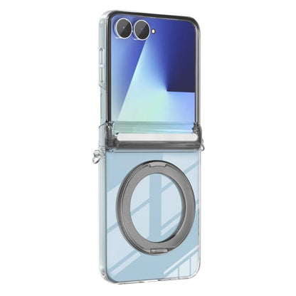 Aluminum Alloy Holder MagSafe Crystal Hinge Phone Case, For Galaxy Z Flip 8 5G, For Galaxy Z Fold7, For Galaxy Flip7 5G, For Galaxy Z Fold6, For Galaxy Z Fold5, For Galaxy Z Flip5 /6 /7 FE