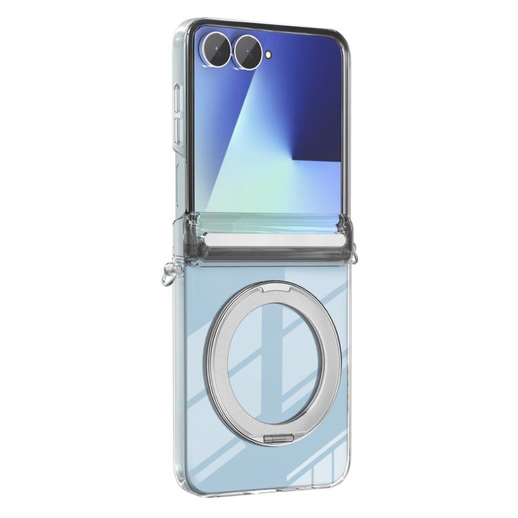 Aluminum Alloy Holder MagSafe Crystal Hinge Phone Case, For Galaxy Z Flip 8 5G, For Galaxy Z Fold7, For Galaxy Flip7 5G, For Galaxy Z Fold6, For Galaxy Z Fold5, For Galaxy Z Flip5 /6 /7 FE