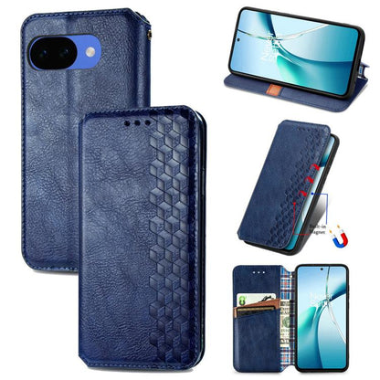 Cubic Grid Pressed Magnetic Leather Phone Case, For Google Pixel 10a, For Google Pixel 10 Pro XL, For Google Pixel 9 Pro XL, For Google Pixel 10 / 10 Pro, For Google Pixel 9 / 9 Pro
