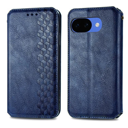 Cubic Grid Pressed Magnetic Leather Phone Case, For Google Pixel 10a, For Google Pixel 10 Pro XL, For Google Pixel 9 Pro XL, For Google Pixel 10 / 10 Pro, For Google Pixel 9 / 9 Pro