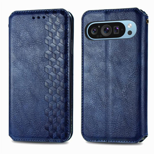 Cubic Grid Pressed Magnetic Leather Phone Case, For Google Pixel 11 Pro XL, For Google Pixel 10a, For Google Pixel 10 Pro XL, For Google Pixel 9 Pro XL, For Google Pixel 11 / 11 Pro, For Google Pixel 10 / 10 Pro, For Google Pixel 9 / 9 Pro
