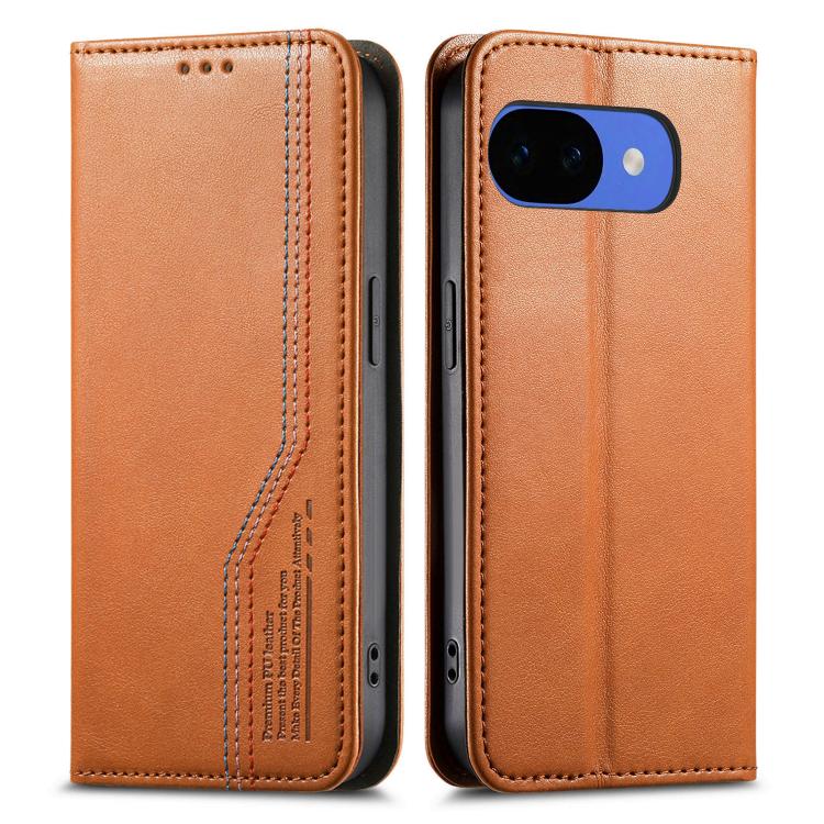 Elastic Wristband Magnetic Suction Leather Phone Case, For Google Pixel 10a, For Google Pixel 10 Pro XL, For Google Pixel 9 Pro XL, For Google Pixel 10 / 10 Pro, For Google Pixel 9 / 9 Pro