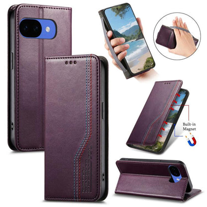 Elastic Wristband Magnetic Suction Leather Phone Case, For Google Pixel 10a, For Google Pixel 10 Pro XL, For Google Pixel 9 Pro XL, For Google Pixel 10 / 10 Pro, For Google Pixel 9 / 9 Pro