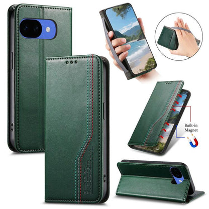 Elastic Wristband Magnetic Suction Leather Phone Case, For Google Pixel 10a, For Google Pixel 10 Pro XL, For Google Pixel 9 Pro XL, For Google Pixel 10 / 10 Pro, For Google Pixel 9 / 9 Pro