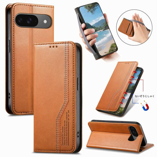 Elastic Wristband Magnetic Suction Leather Phone Case, For Google Pixel 11 Pro XL, For Google Pixel 10a, For Google Pixel 10 Pro XL, For Google Pixel 9 Pro XL, For Google Pixel 11 / 11 Pro, For Google Pixel 10 / 10 Pro, For Google Pixel 9 / 9 Pro