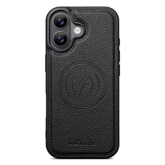 Suteni G5 Large Litchi Texture Vegan Leather Magnetic Back Phone Case, For iPhone 18, For iPhone 18 Pro, For iPhone 18 Pro Max, For iPhone 17 Pro Max, For iPhone 17 Pro, For iPhone 17, For iPhone 16 Pro Max, For iPhone 16 Pro, For iPhone 16 Plus