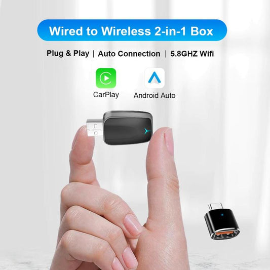 Adaptador inalámbrico para coche M34 CarPlay / Android Auto 2 en 1 AI Box, M34