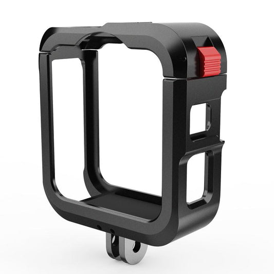 Aluminum Alloy Camera Cage Protection Frame with Dual Cold Shoes, For GoPro MAX2 Aluminum Alloy Cage