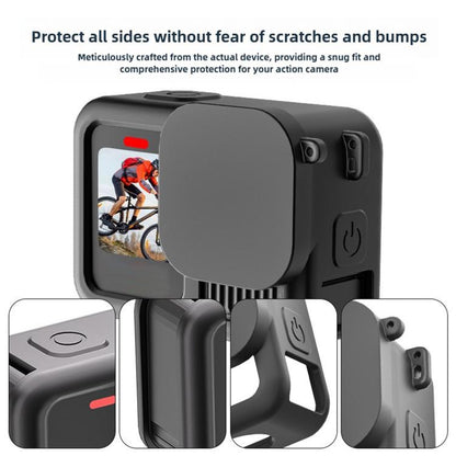 Silicone Protective Cover with Wrist Strap & Lens Cover & Side Interface Cover, For GoPro HERO13 Black
