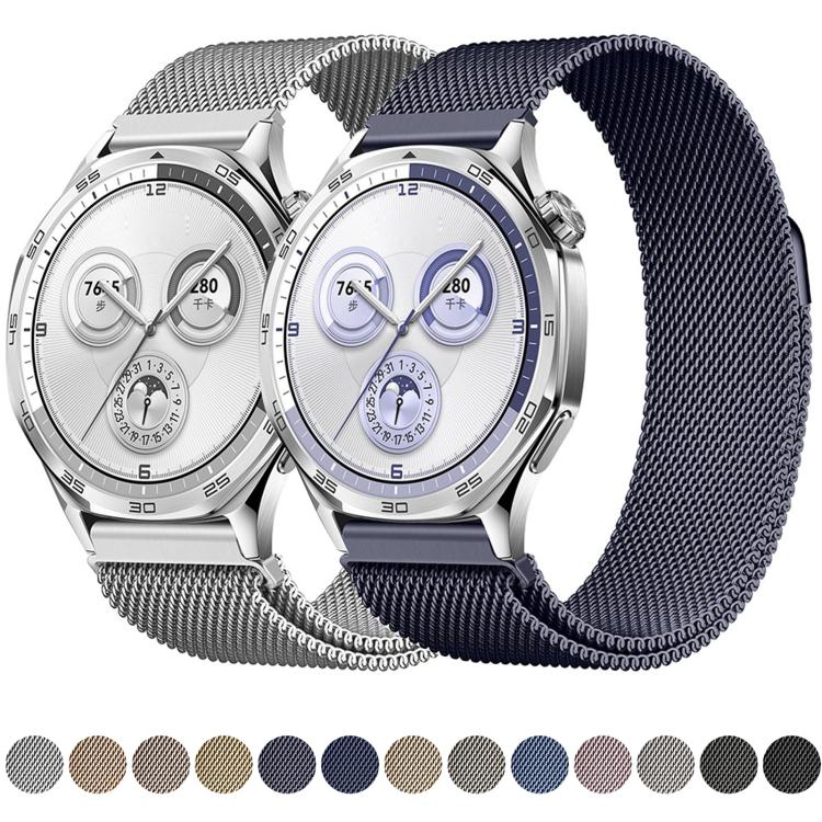 Bracelet de montre milanais magnétique à pression en acier inoxydable, 22 mm, 20 mm, 18 mm