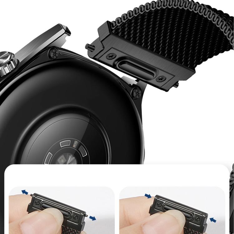 Bracelet de montre milanais magnétique à pression en acier inoxydable, 22 mm, 20 mm, 18 mm