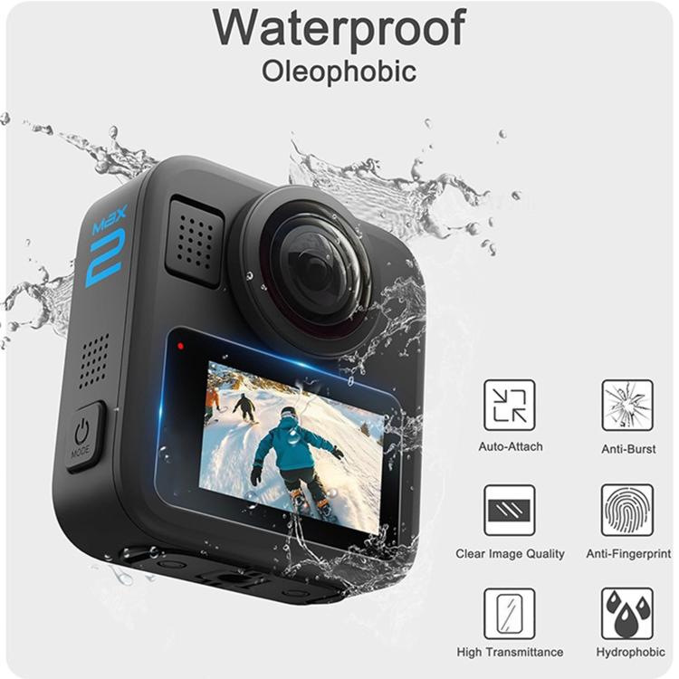 HD Tempered Glass Screen Protective Film, For GoPro MAX2 Screen Protective Film