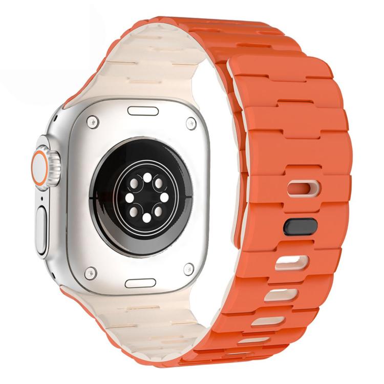 Horse-Embossed Single-Pin Magnetic Silicone Watch Band