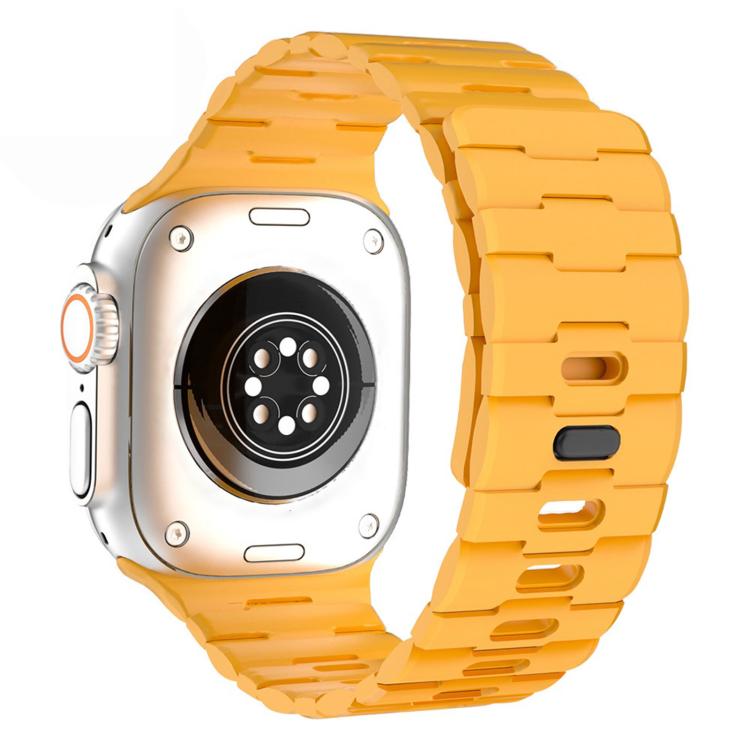 Horse-Embossed Single-Pin Magnetic Silicone Watch Band